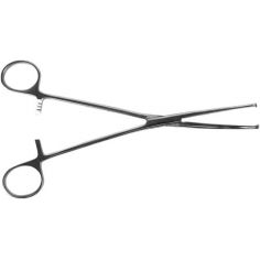Зажим кровоостанавливающий, 1х2 зубый зубчатый  (Кохер), изогнутый №3.Длина 20,0 см. купить в интернет-магазине АЛВИМЕДИКА Украи